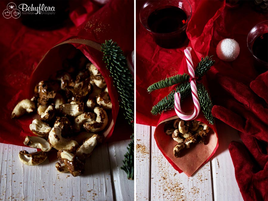 Gebrannte Cashewkerne für Weihnachten