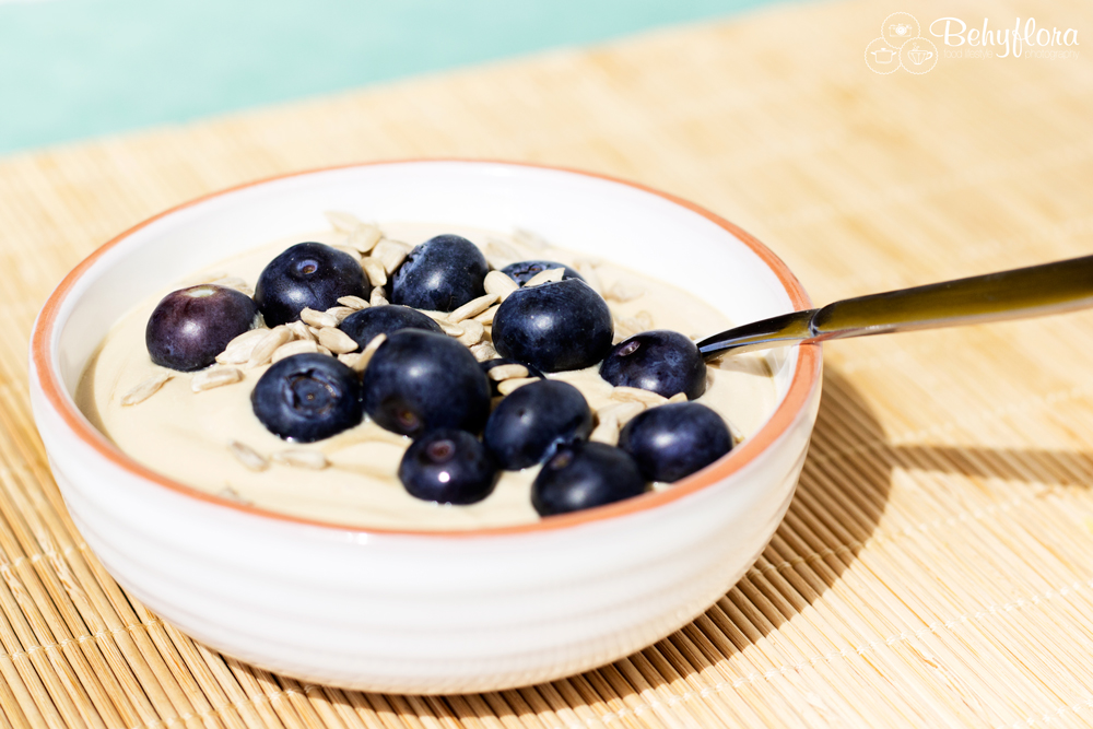 Cappuccino Quark mit Blaubeeren