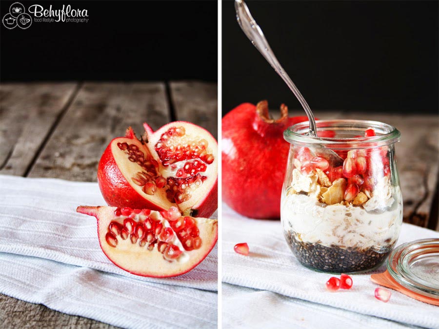 Gratnatapfel Food Foto und Overnight Oats